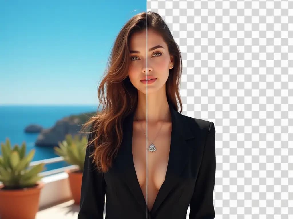 AI background remover portrait example from the original project